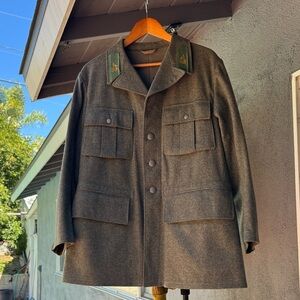 Men's Olive Green Military Style Jacket